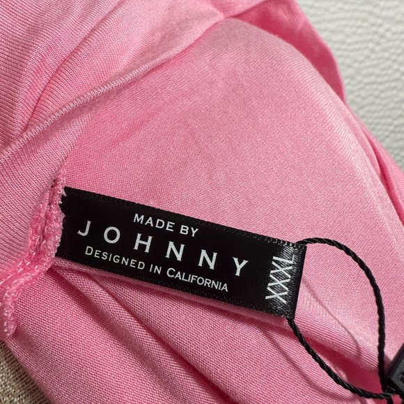 Made by Johnny Women's V-Neck 3/4 Sleeve Dolman Top with Side Shirring XXXL PINK - Picture 8 of 9